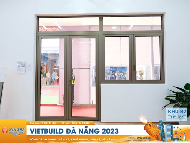 Cửa đi và cửa sổ 2 cánh mở quay hệ A65 Xingfa hệ Class A